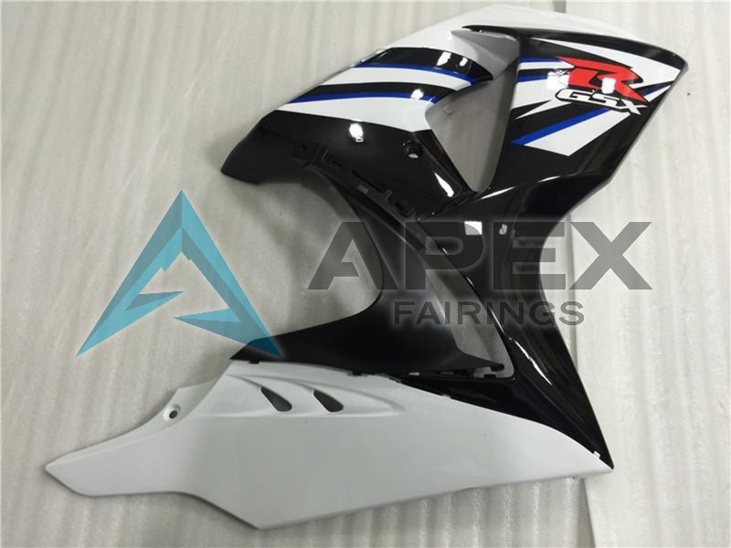 White Blue Black - Suzuki GSX-R1000 (2009-2016) ABS Fairings | Apex Fairings — view 3