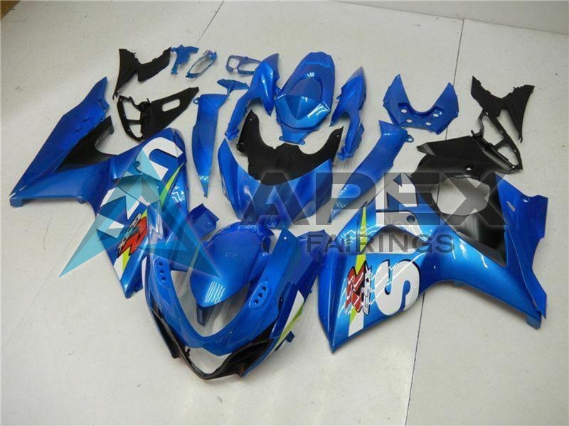 Blue Green White - Suzuki GSX-R1000 (2009-2016) ABS Fairings | Apex Fairings — view 3