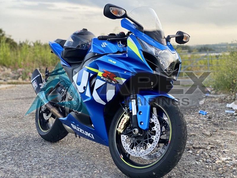 Blue Green White - Suzuki GSX-R1000 (2009-2016) ABS Fairings | Apex Fairings — view 3