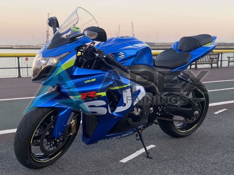 Blue Green White - Suzuki GSX-R1000 (2009-2016) ABS Fairings | Apex Fairings — view 4
