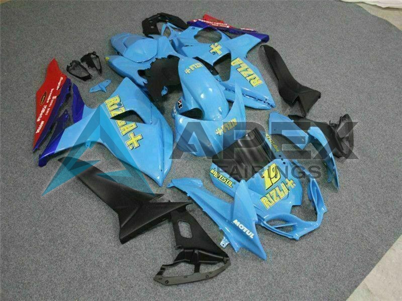 Blue Yellow Rizla 19 Red - Suzuki GSX-R1000 (2009-2016) ABS Fairings | Apex Fairings — view 3