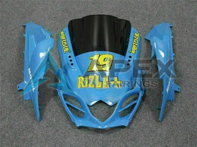 Blue Yellow Rizla 19 Red - Suzuki GSX-R1000 (2009-2016) ABS Fairings | Apex Fairings — view 4