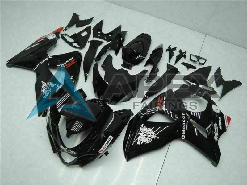Glossy Black Red Beacon Motul - Suzuki GSX-R1000 (2009-2016) ABS Fairings | Apex Fairings — view 2