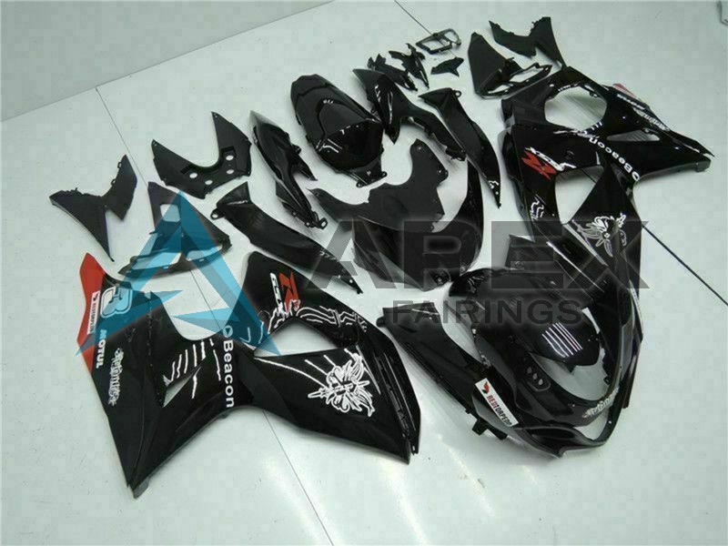 Glossy Black Red Beacon Motul - Suzuki GSX-R1000 (2009-2016) ABS Fairings | Apex Fairings — view 3