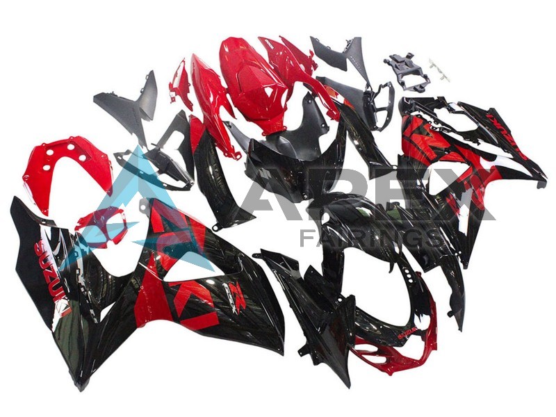 Glossy Black Red - Suzuki GSX-R1000 (2009-2016) ABS Fairings | Apex Fairings — view 3