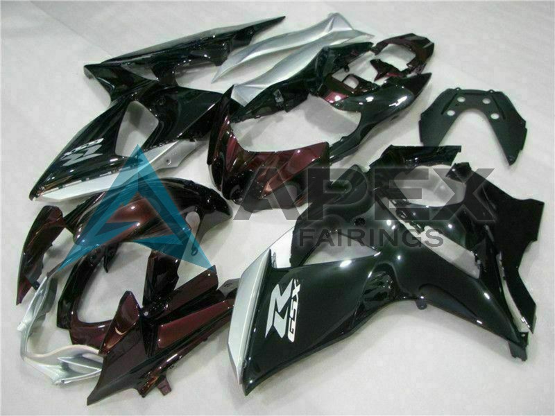 Glossy Black Silver White - Suzuki GSX-R1000 (2009-2016) ABS Fairings | Apex Fairings — view 2
