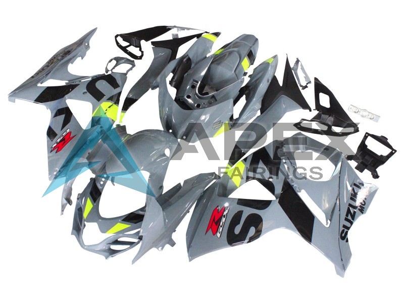 Grey Neon Yellow Black Motul - Suzuki GSX-R1000 (2009-2016) ABS Fairings | Apex Fairings — view 3