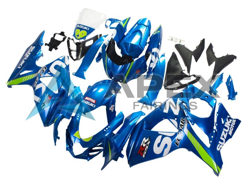 Light Blue Green Motul 29 Ecstar - Suzuki GSX-R1000 (2009-2016) ABS Fairings | Apex Fairings — view 2