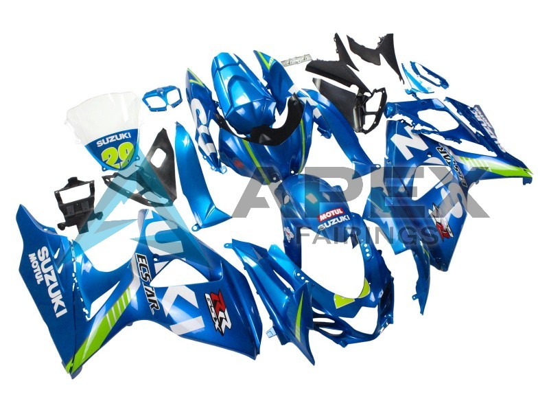 Light Blue Green Motul 29 Ecstar - Suzuki GSX-R1000 (2009-2016) ABS Fairings | Apex Fairings — view 3