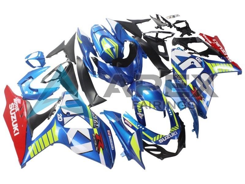 Light Blue Green Red Motul - Suzuki GSX-R1000 (2009-2016) ABS Fairings | Apex Fairings — view 2