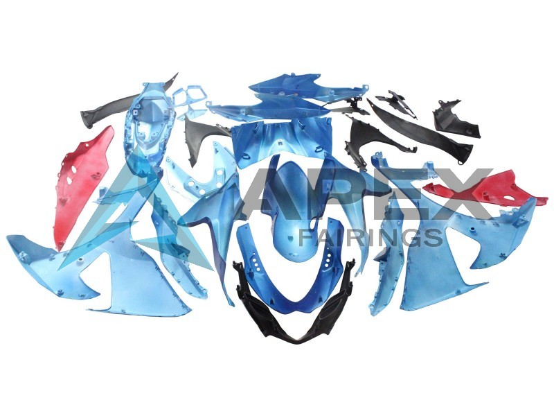 Light Blue Green Red Motul - Suzuki GSX-R1000 (2009-2016) ABS Fairings | Apex Fairings — view 4