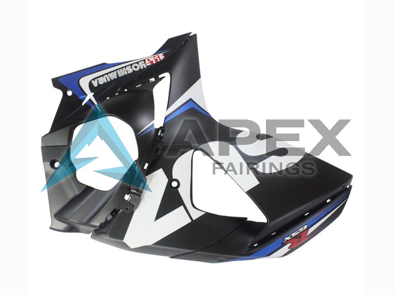 Matte Black White Blue - Suzuki GSX-R1000 (2009-2016) ABS Fairings | Apex Fairings — view 4