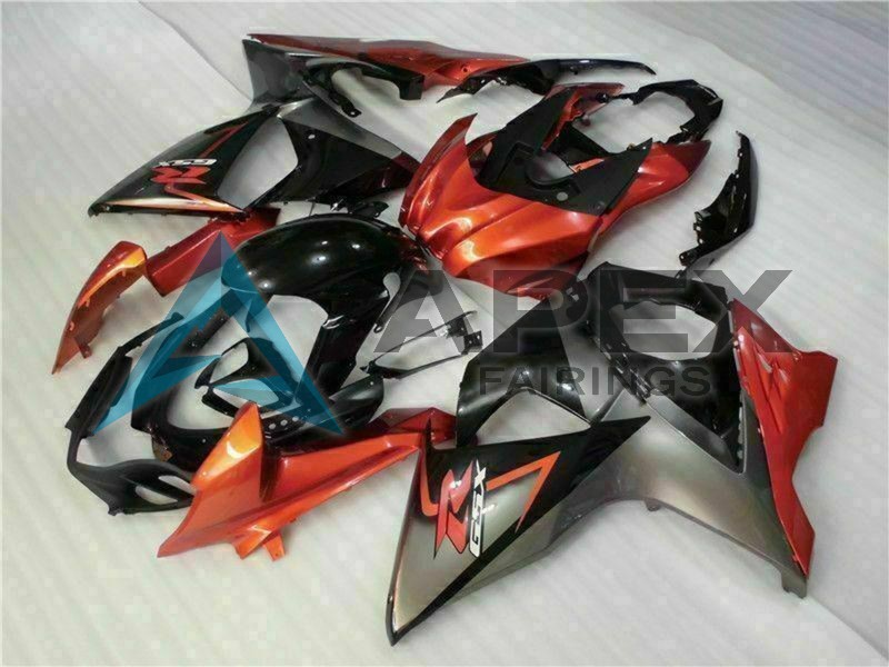 Orange Glossy Black - Suzuki GSX-R1000 (2009-2016) ABS Fairings | Apex Fairings — view 2