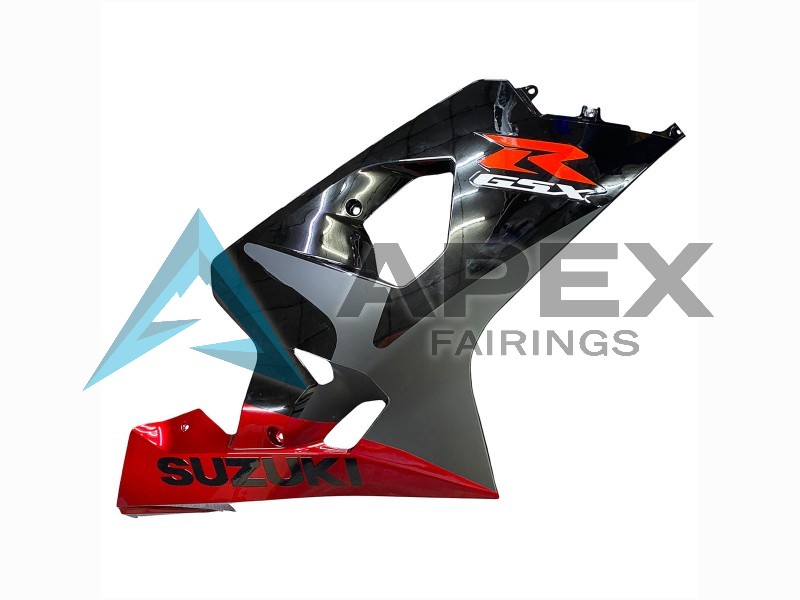 Black Grey Red - Suzuki GSX-R600 (2004-2005) ABS Fairings | Apex Fairings — view 4