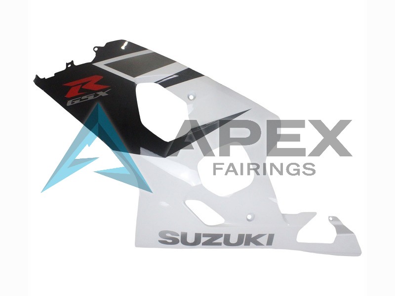 White Black Red - Suzuki GSX-R600 (2004-2005) ABS Fairings | Apex Fairings — view 4