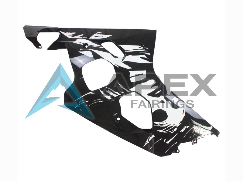 White Black - Suzuki GSX-R600 (2004-2005) ABS Fairings | Apex Fairings — view 4