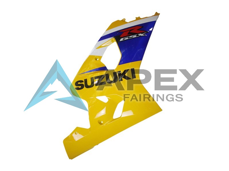 Yellow White Blue Black - Suzuki GSX-R600 (2004-2005) ABS Fairings | Apex Fairings — view 4