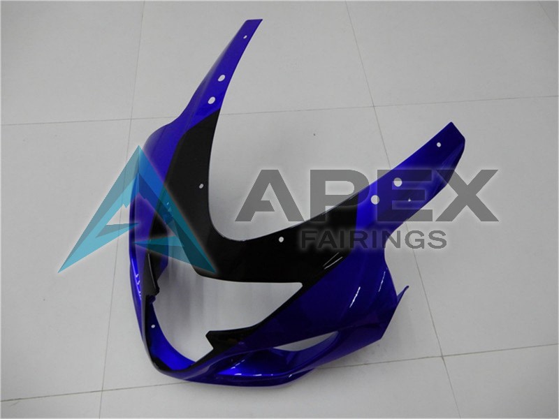 Blue Glossy Black - Suzuki GSX-R600 (2004-2005) ABS Fairings | Apex Fairings — view 4