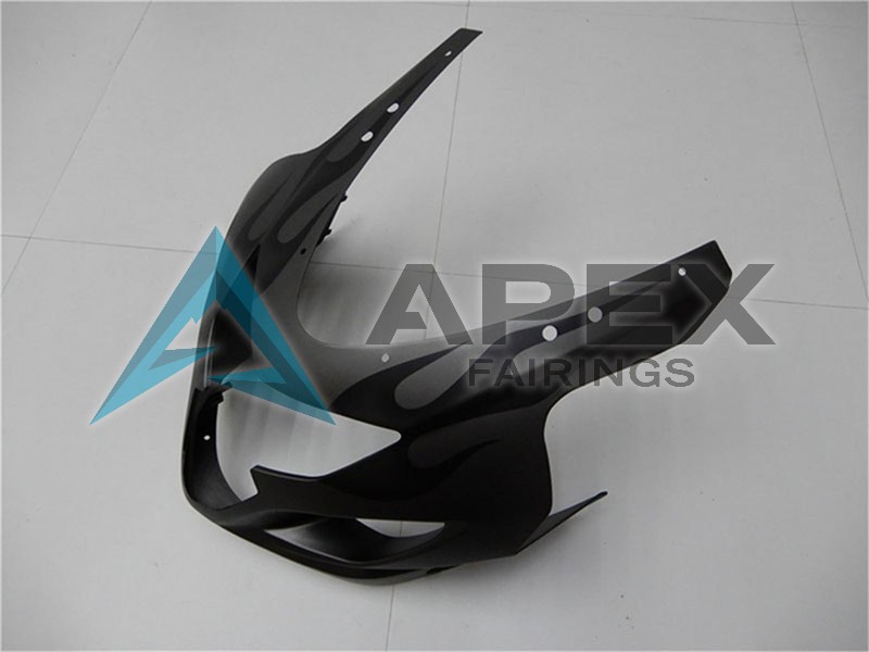 Grey Black Flame - Suzuki GSX-R600 (2004-2005) ABS Fairings | Apex Fairings — view 4