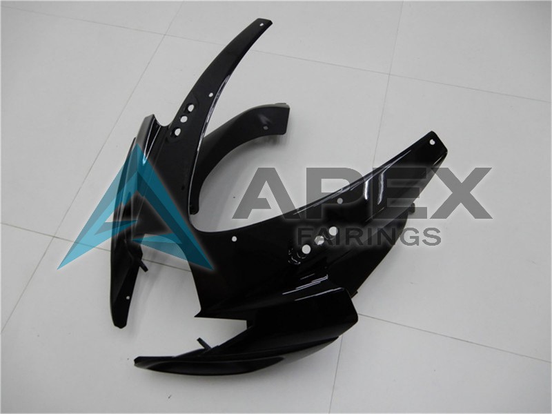 Matte Black Glossy Black - Suzuki GSX-R600 (2006-2007) ABS Fairings | Apex Fairings — view 4