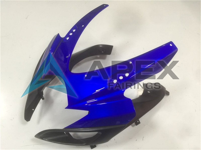 Blue Matte Black - Suzuki GSX-R600 (2006-2007) ABS Fairings | Apex Fairings — view 4