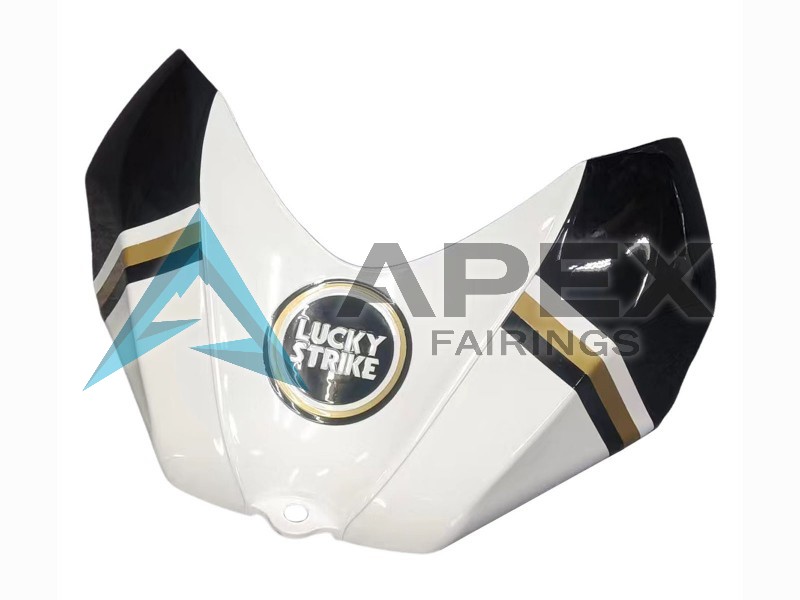 White Black Lucky Strike Motul - Suzuki GSX-R600 (2006-2007) ABS Fairings | Apex Fairings — view 4