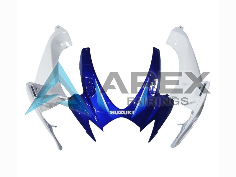 White Blue Glossy Black Red - Suzuki GSX-R600 (2006-2007) ABS Fairings | Apex Fairings — view 4