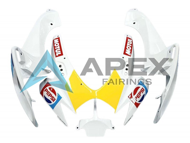 White Red Yellow Motul - Suzuki GSX-R600 (2006-2007) ABS Fairings | Apex Fairings — view 4