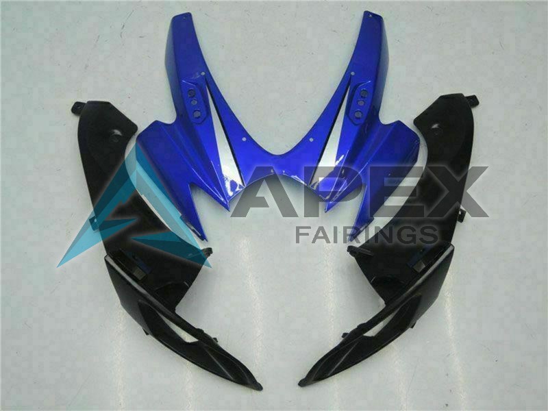 Blue White Glossy Black Red - Suzuki GSX-R600 (2006-2007) ABS Fairings | Apex Fairings — view 4