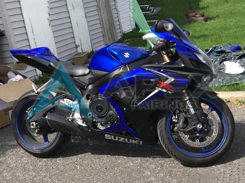 Blue BlackRed - Suzuki GSX-R600 (2006-2007) ABS Fairings | Apex Fairings — view 4