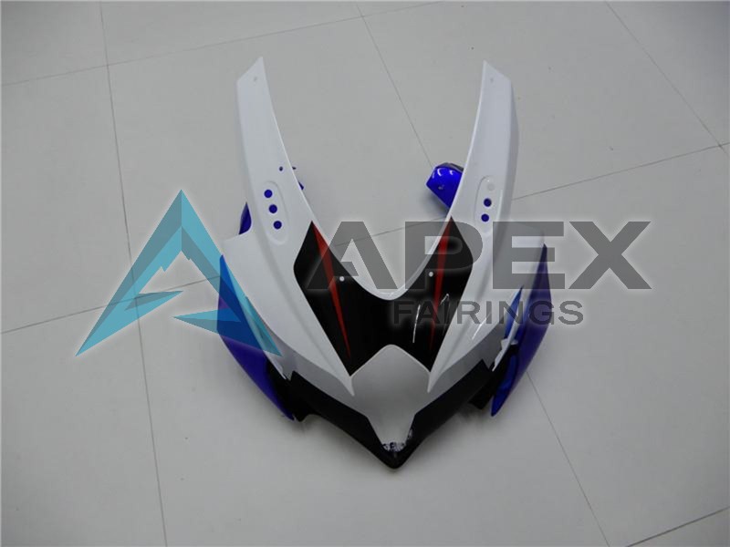White Blue Black Red Line - Suzuki GSX-R600 (2008-2010) ABS Fairings | Apex Fairings — view 4