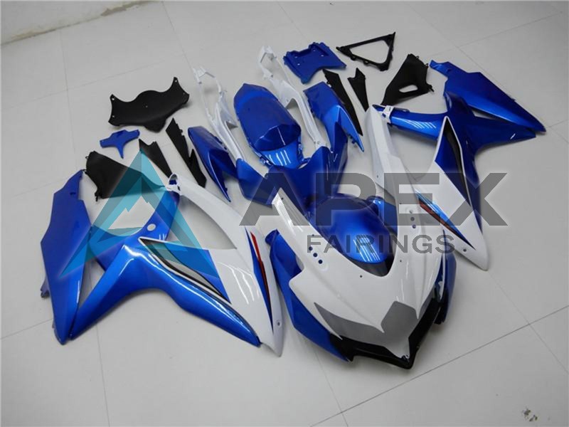 White Blue - Suzuki GSX-R600 (2008-2010) ABS Fairings | Apex Fairings — view 2