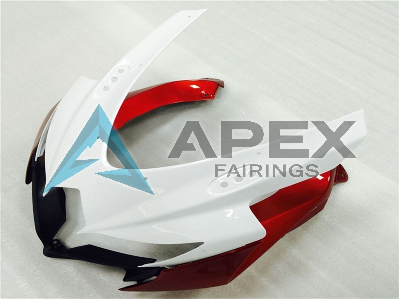White Red Glossy Black - Suzuki GSX-R600 (2008-2010) ABS Fairings | Apex Fairings — view 4