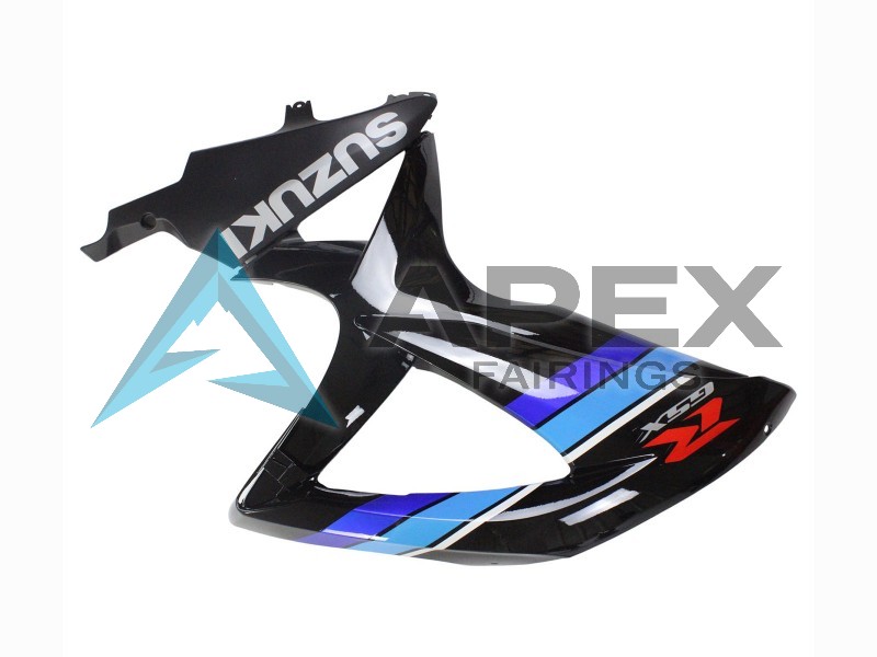 Glossy Black Blue - Suzuki GSX-R600 (2008-2010) ABS Fairings | Apex Fairings — view 4