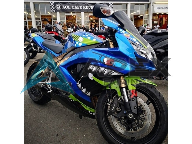 Blue Fluorescent Green Shark - Suzuki GSX-R600 (2008-2010) ABS Fairings | Apex Fairings — view 4