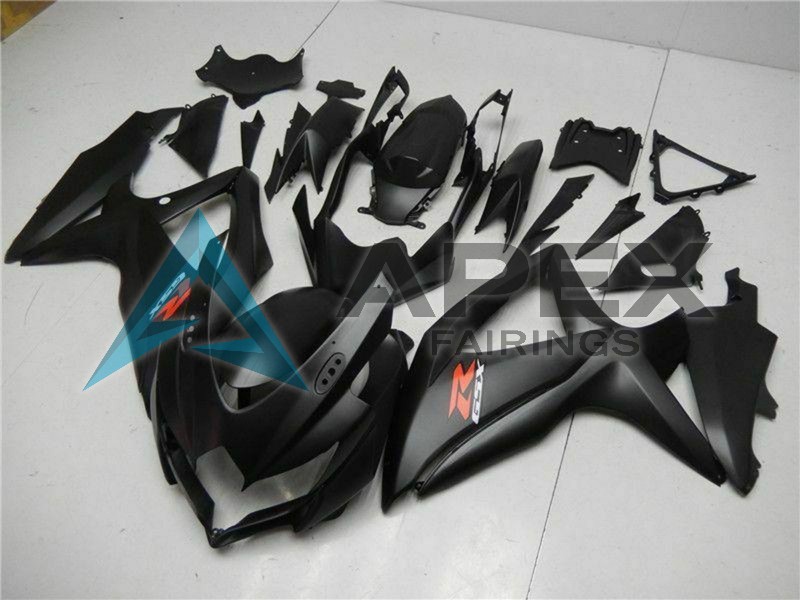 Matte Black Red - Suzuki GSX-R600 (2008-2010) ABS Fairings | Apex Fairings — view 3