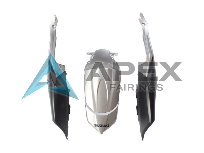 Silver Matte Black - Suzuki GSX-R600 (2008-2010) ABS Fairings | Apex Fairings — view 4