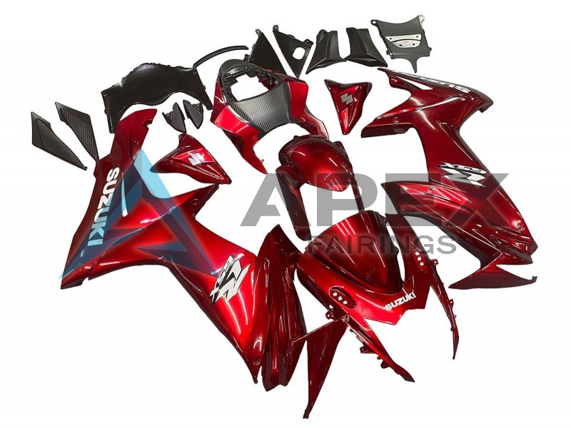 Red White Decal - Suzuki GSX-R600 (2011-2026) ABS Fairings | Apex Fairings — view 3