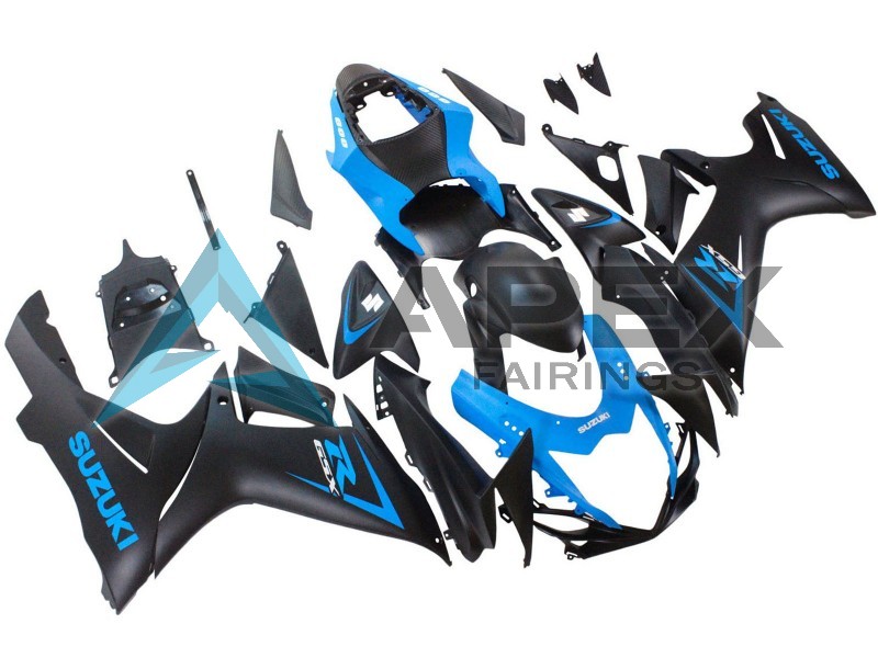 Blue Matte Black - Suzuki GSX-R600 (2011-2026) ABS Fairings | Apex Fairings — view 3