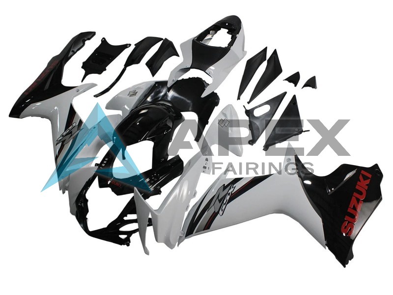 White Glossy Black - Suzuki GSX-R600 (2011-2026) ABS Fairings | Apex Fairings — view 3