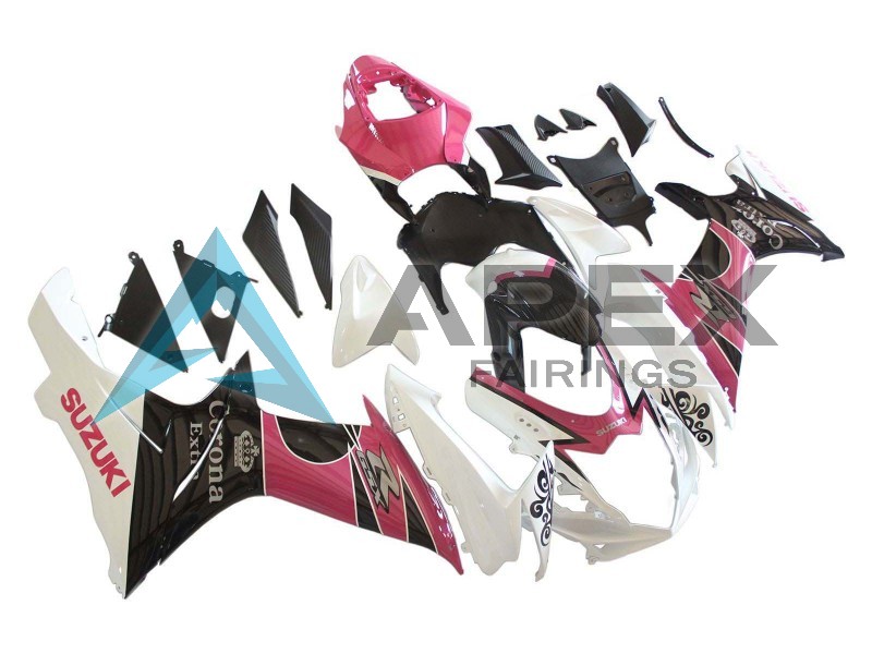 White Pink Black Corona - Suzuki GSX-R600 (2011-2026) ABS Fairings | Apex Fairings — view 2