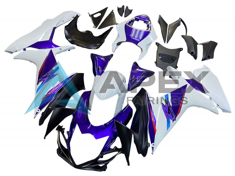 Blue Purple White - Suzuki GSX-R600 (2011-2026) ABS Fairings | Apex Fairings — view 3