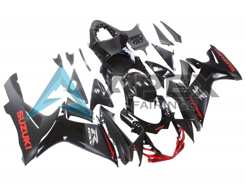 Black Grey Red Line - Suzuki GSX-R600 (2011-2026) ABS Fairings | Apex Fairings — view 2