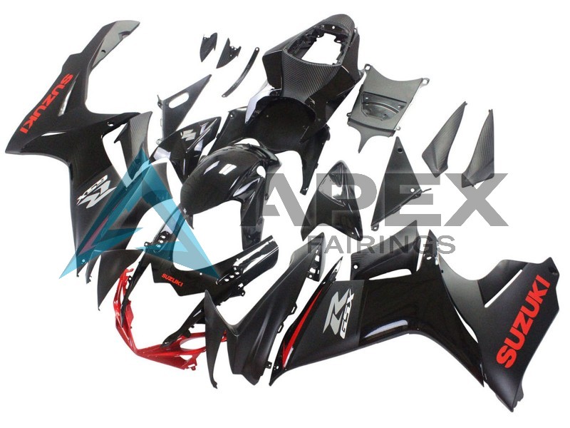 Black Grey Red Line - Suzuki GSX-R600 (2011-2026) ABS Fairings | Apex Fairings — view 3