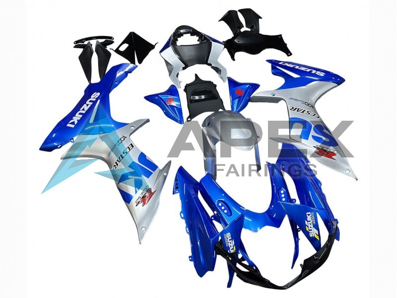 Blue Silver Ecstar - Suzuki GSX-R600 (2011-2026) ABS Fairings | Apex Fairings — view 2