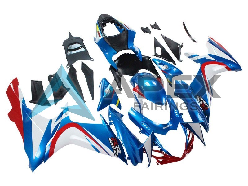 Blue White Red - Suzuki GSX-R600 (2011-2026) ABS Fairings | Apex Fairings — view 3