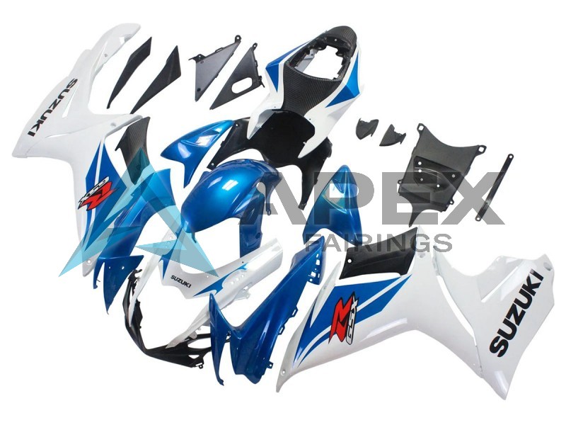 Blue White - Suzuki GSX-R600 (2011-2026) ABS Fairings | Apex Fairings — view 4