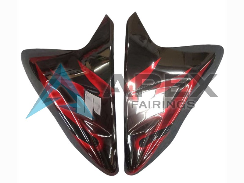 Glossy Black Red Flame - Suzuki GSX-R600 (2011-2026) ABS Fairings | Apex Fairings — view 4