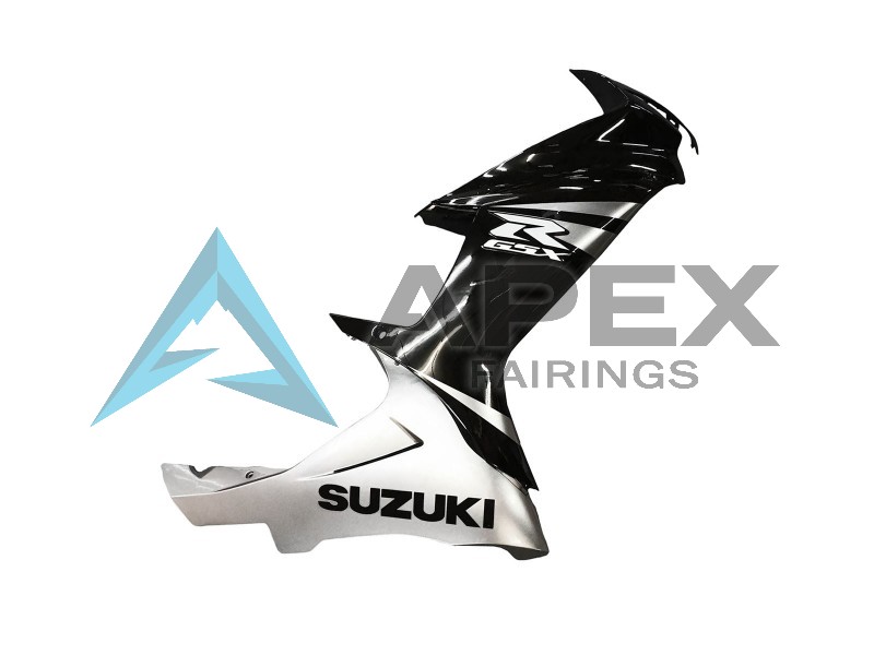 Glossy Black Silver - Suzuki GSX-R600 (2011-2026) ABS Fairings | Apex Fairings — view 4