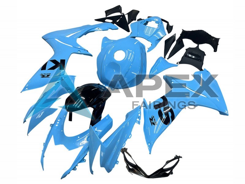 Light Blue Black - Suzuki GSX-R600 (2011-2026) ABS Fairings | Apex Fairings — view 3